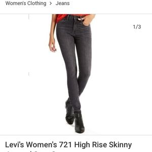 Levi Strauss 721 high rise skinny jeans